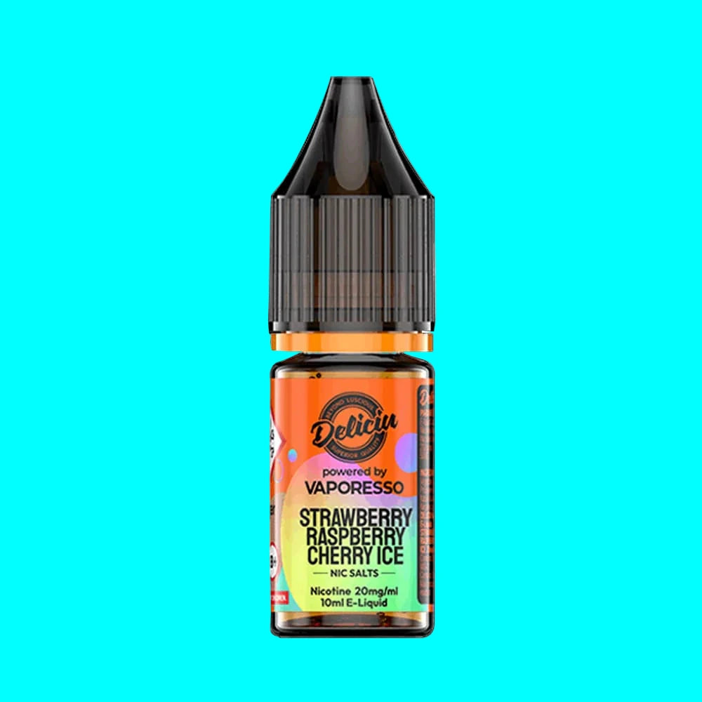 STRAWBERRY CHERRY RASPBERRY DELICIU FROM VAPORESSO IN A 10 ML BOTTLE