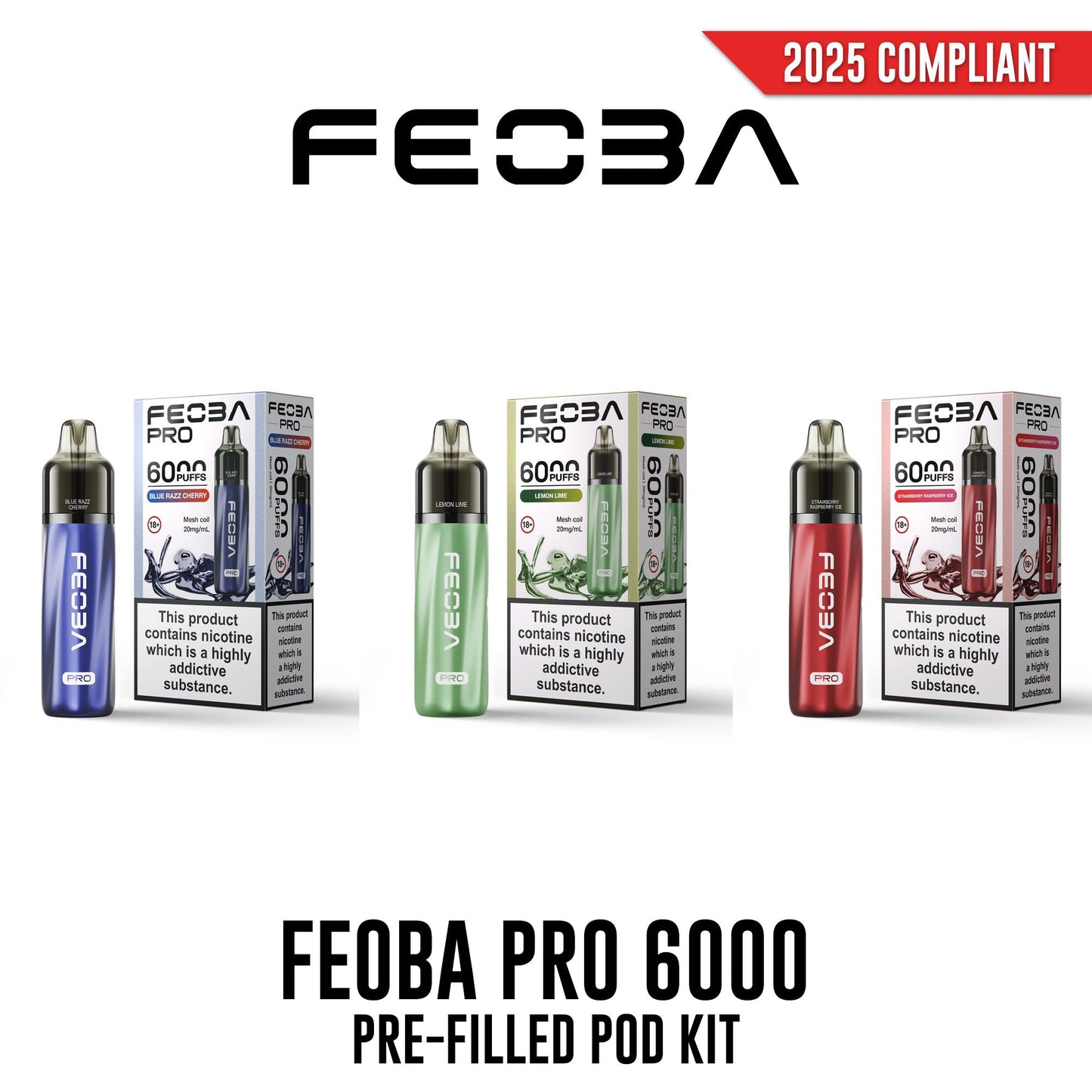 FEOBA 6000 PRO PRE FILLED POD VAPE KIT