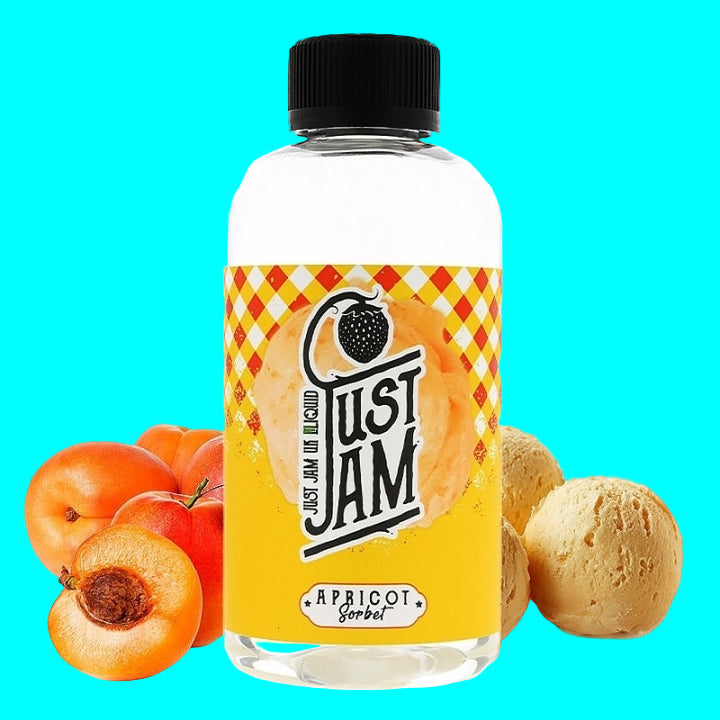 APRICOT SORBET JUST JAM 200ML SALE "WAS £30"