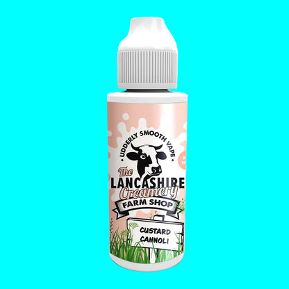 Bottle of 'Custard Cannoli' from The Lancashire Creamery Farm Shop on a white background