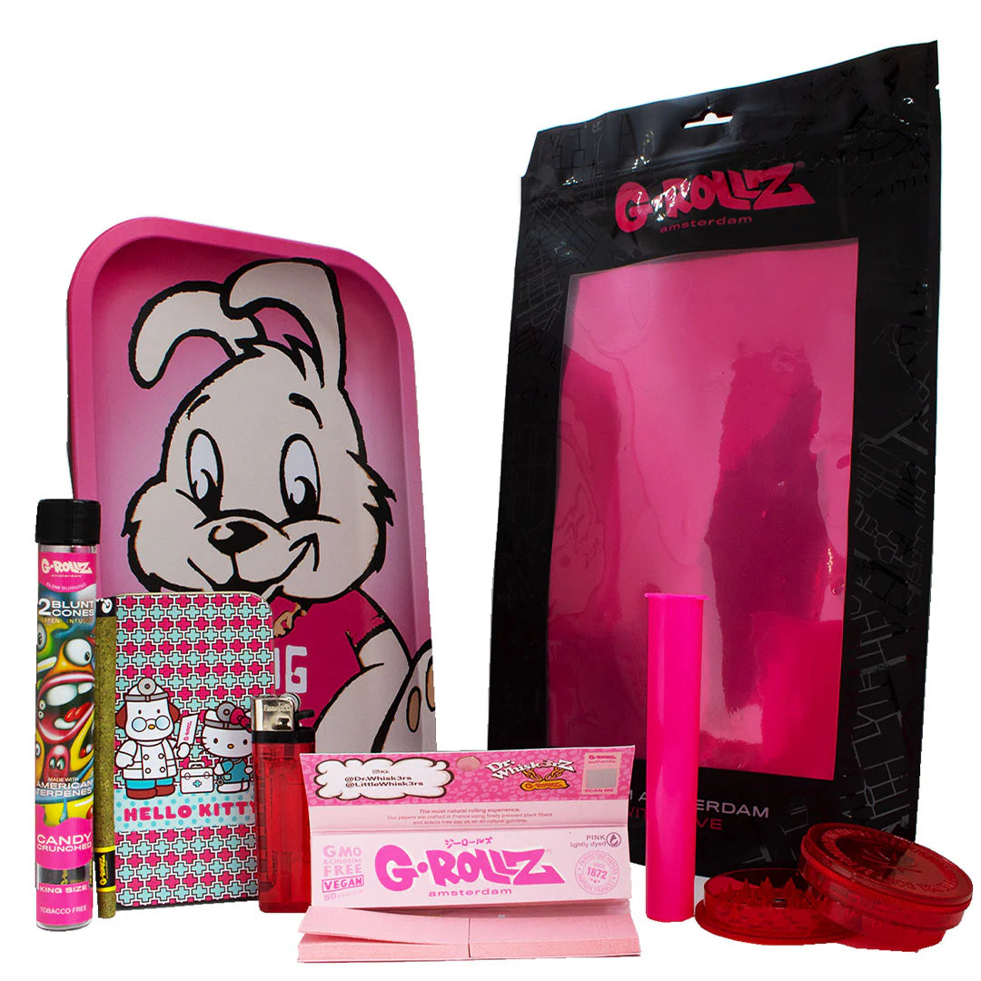 G ROLLS PINK GOFT SET WITH BUNNY HELLO KITTU