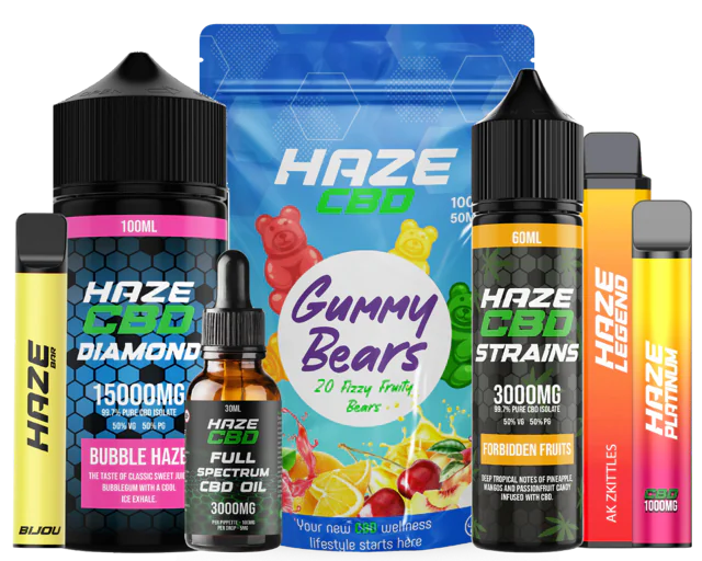 HAZE CBD STRAINS 60ML E LIQUID 3000MG