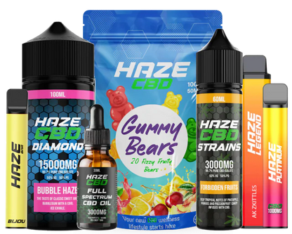 HAZE CBD STRAINS 60ML E LIQUID 3000MG
