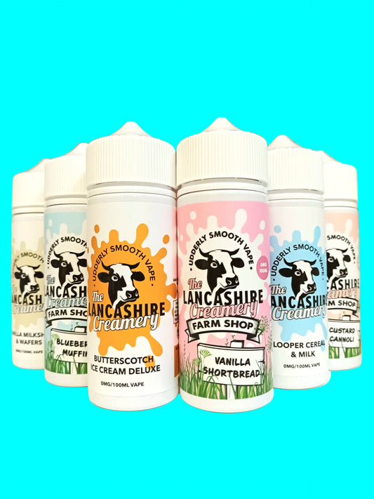 LANCASHIRE CREAMERY 100ML BOTTLE SHORT FILL HIGH VG