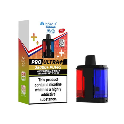Vaping device and packaging with visible branding on a white background
