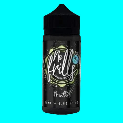 NO FRILLS MENTHOL SHORT FILL BOTTLE BLACK