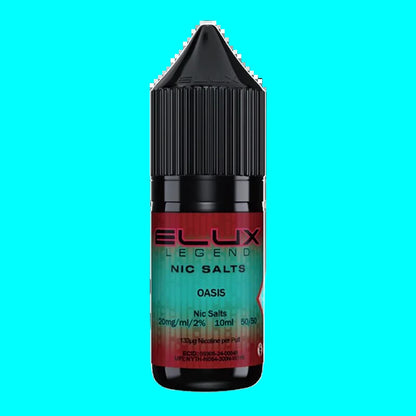ELUX Legend Nic Salts Oasis vape juice bottle on a white background