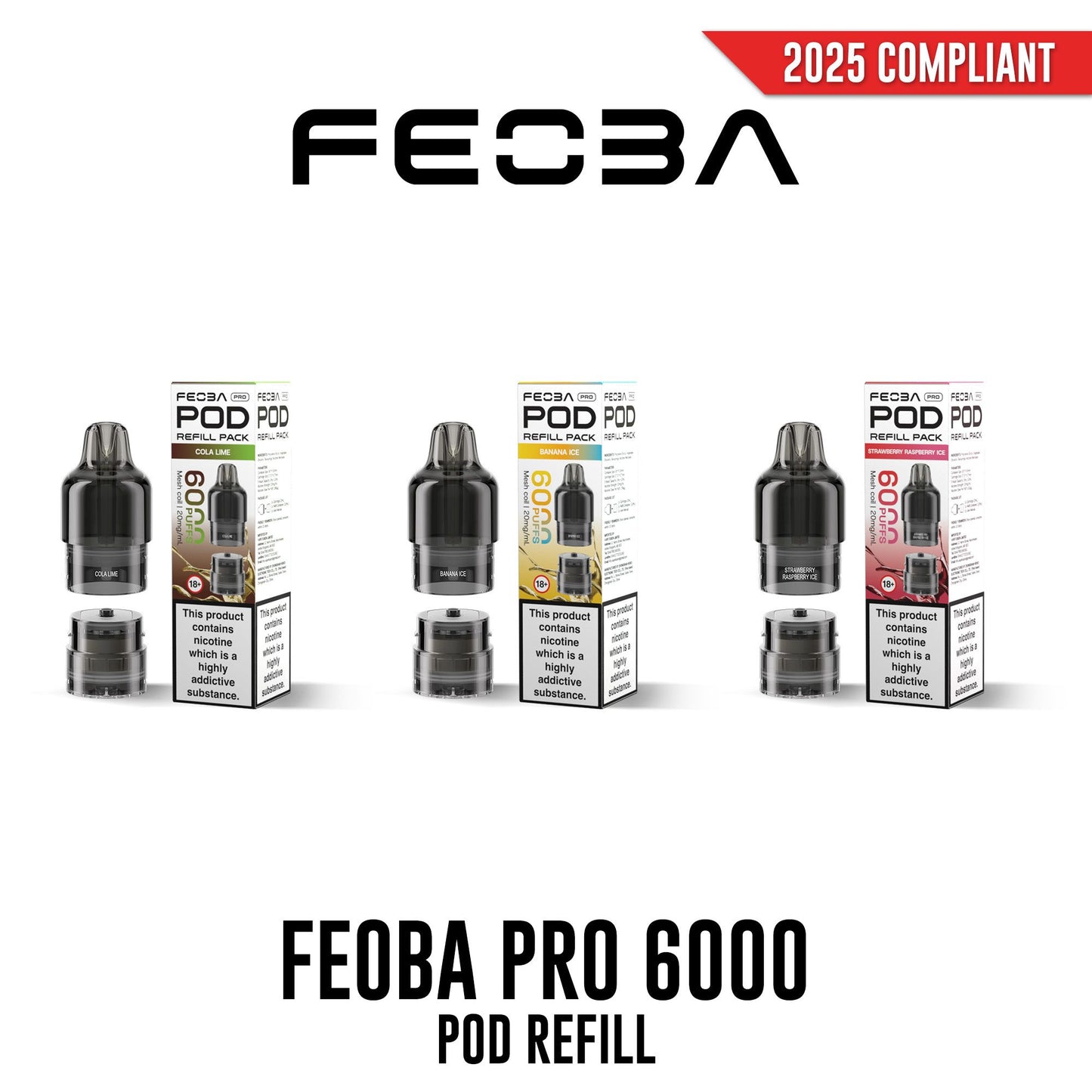 FEOBA PRO POD REFILL PACK 20MG