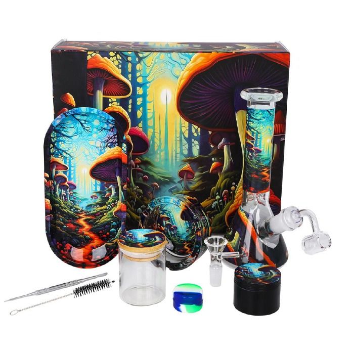 SMOKING GIFT SET WITH WATERPIPE BANGER & ACCESSORIES
