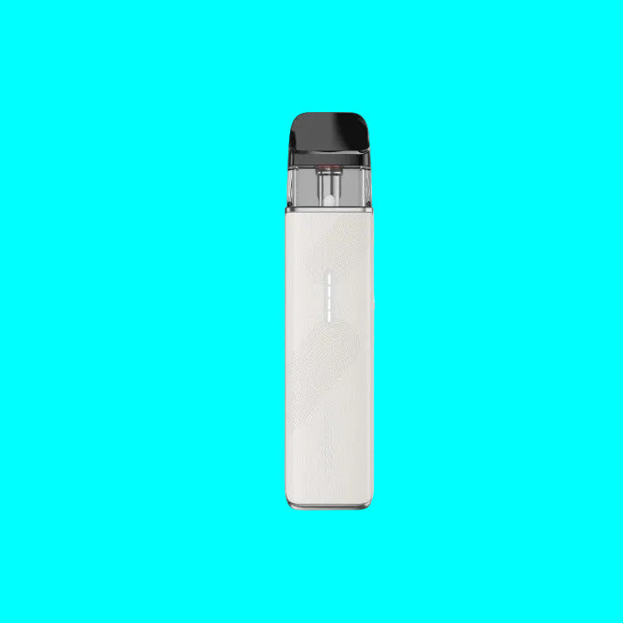 White electronic device with black top on a white background