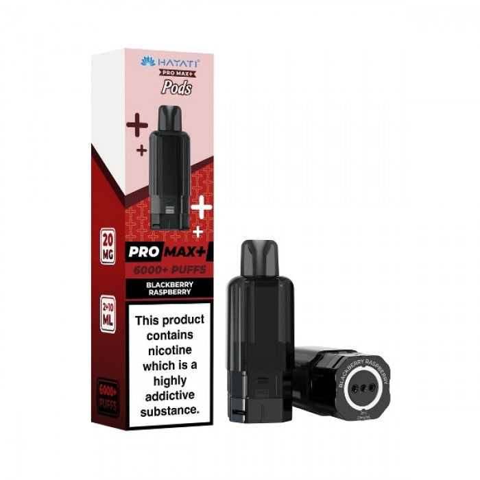 Vaping device and packaging with 'HATARI' branding on a white background
