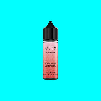 Luxe Original vape short fill with pink and red gradient on a white background