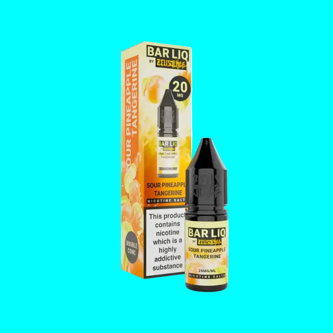 Bar Liq vape juice bottle and packaging on a white background